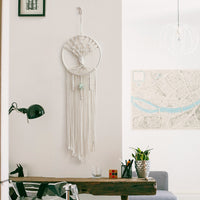 HKM-850323 Handmade Cotton Rope Dream Catcher Tree Tapestry - European Style, 73x18cm