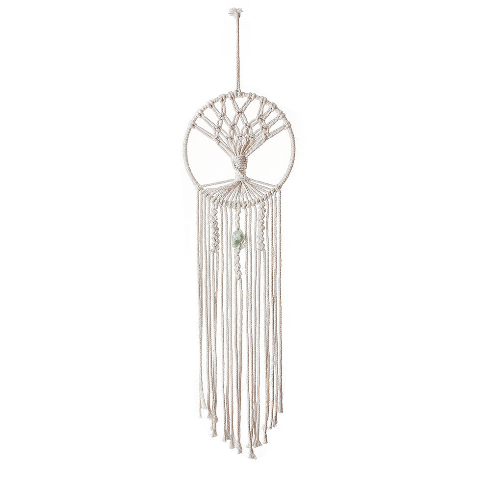 HKM-850323 Handmade Cotton Rope Dream Catcher Tree Tapestry - European Style, 73x18cm
