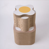 HKM-850451 Corrugated Cat Scratching Board with Tunnel and Jumping Platform