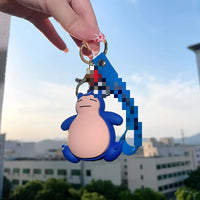 HKM-850451 Custom 3D Soft Rubber Anime Keychain of Cartoon Character Pikachu
