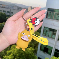 HKM-850451 Custom 3D Soft Rubber Anime Keychain of Cartoon Character Pikachu