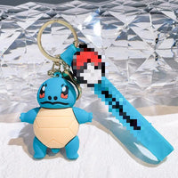 HKM-850451 Custom 3D Soft Rubber Anime Keychain of Cartoon Character Pikachu