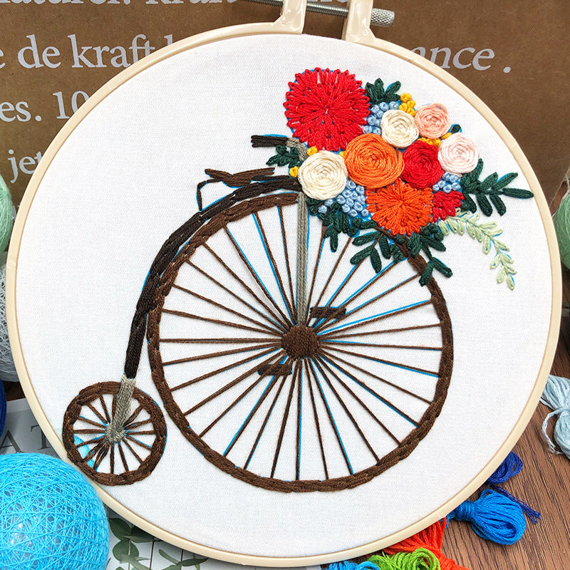HKM-850451 Handmade Creative Embroidery Kit - Landscape Patterns with Cotton and Linen Material