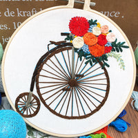 HKM-850451 Handmade Creative Embroidery Kit - Landscape Patterns with Cotton and Linen Material