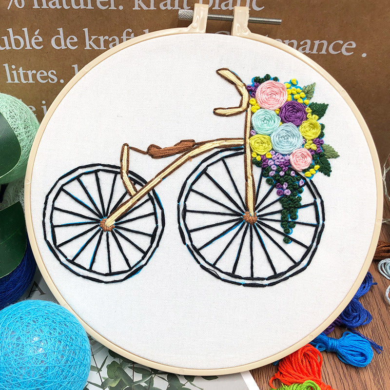 HKM-850451 Handmade Creative Embroidery Kit - Landscape Patterns with Cotton and Linen Material
