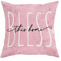 HKM-850515 Cherry Blossom Design Short Velvet Cushion Cover, 45x45cm, Stylish Home Decor