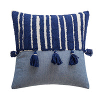 HKM-850579 Minimalist Retro Striped Pillow Cover with Geometric Patterns in Various Colors