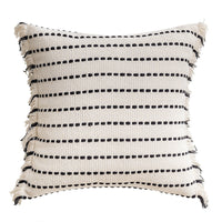 HKM-850579 Minimalist Retro Striped Pillow Cover with Geometric Patterns in Various Colors