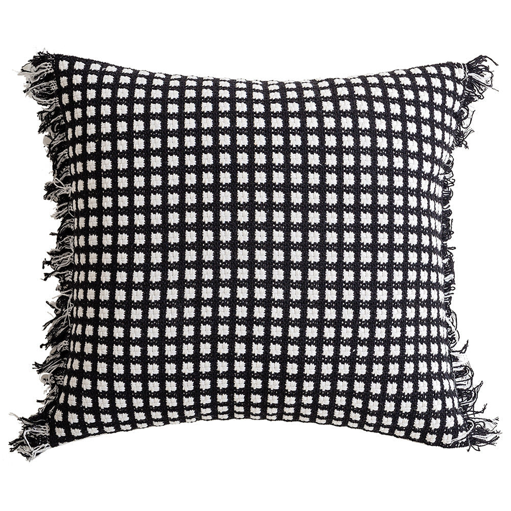 HKM-850579 Minimalist Retro Striped Pillow Cover with Geometric Patterns in Various Colors