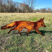 HKM-850707 Charming Fox Outdoor Resin Plug-in Decoration - Available in Large, Medium, and Small Sizes