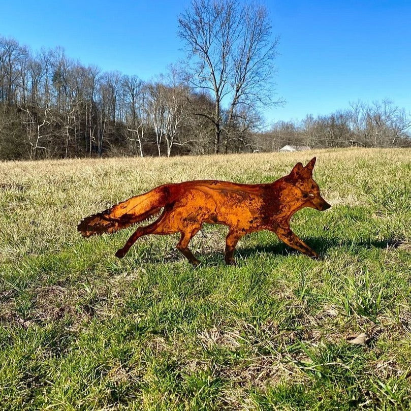 HKM-850707 Charming Fox Outdoor Resin Plug-in Decoration - Available in Large, Medium, and Small Sizes