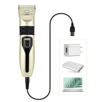 HKM-850707 Rechargeable Pet Shaver for Grooming and Cleaning - 2 Speed Settings, AC Powered, 300 Minutes of Use