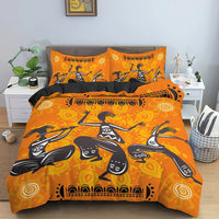 HKM-850771 African-Inspired Digital Print Three-Piece Bedding Set with Duvet Cover and Pillowcases