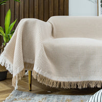 HKM-850835 Universal Sofa Cover Towel in Cotton and Linen - Double-Sided, Available in Various Colors and Sizes