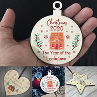 HKM-850899 Personalized Wooden Christmas Tree Ornaments with Custom Quotes for Unique Holiday Decor