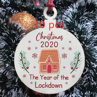 HKM-850899 Personalized Wooden Christmas Tree Ornaments with Custom Quotes for Unique Holiday Decor