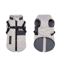 HKM-851219 Casual Cotton Padded Dog Clothes in Taro Purple, Beige, Sea Blue - Sizes S to XXL
