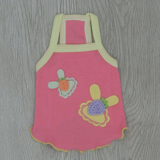 HKM-851283 Stylish Pure Cotton Suspender Vest for Pets in Multiple Colors and Sizes