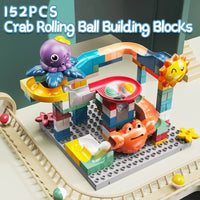 HKM-851347 152 PCS Crab Rolling Ball Sliding Track Building Block Set for Kids - Educational Construction Toy for Ages 3 and Up