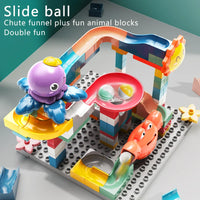 HKM-851347 152 PCS Crab Rolling Ball Sliding Track Building Block Set for Kids - Educational Construction Toy for Ages 3 and Up