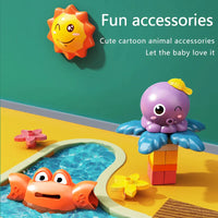 HKM-851347 152 PCS Crab Rolling Ball Sliding Track Building Block Set for Kids - Educational Construction Toy for Ages 3 and Up