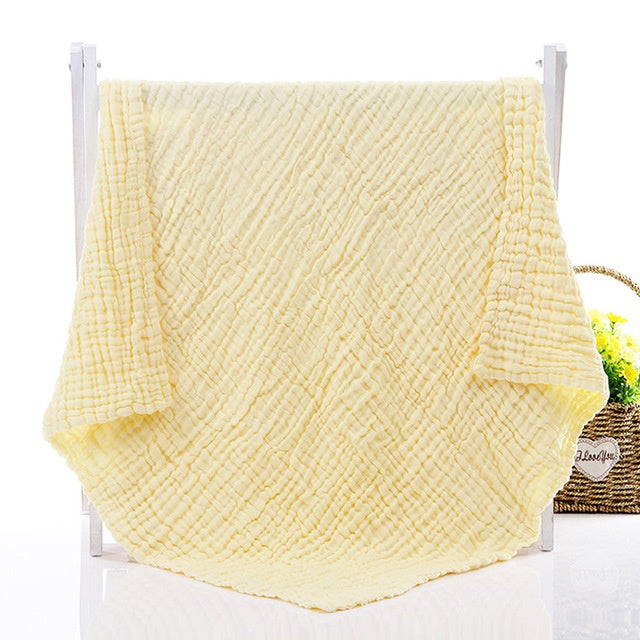 HKM-851347 Soft Plain Gauze Bath Towel for Casual Use – 110x110cm