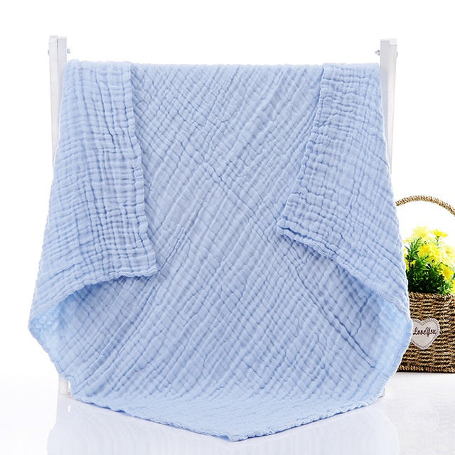 HKM-851347 Soft Plain Gauze Bath Towel for Casual Use – 110x110cm