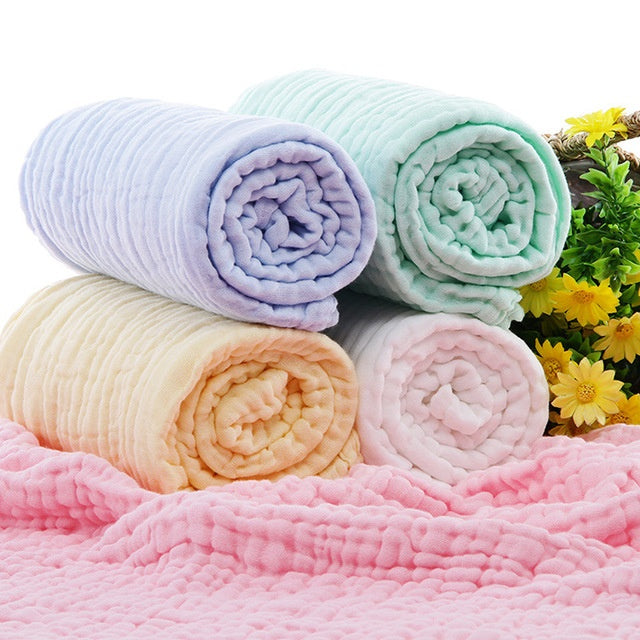 HKM-851347 Soft Plain Gauze Bath Towel for Casual Use – 110x110cm