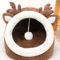 HKM-851731 Cozy Cloth Pet Nest for Small Dogs - Warm Winter Cushion in Multiple Designs