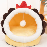 HKM-851731 Cozy Cloth Pet Nest for Small Dogs - Warm Winter Cushion in Multiple Designs
