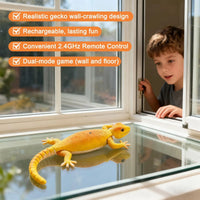 HKM-851731 Remote Control Wall Climbing Gecko Robot for Kids - Rechargeable, Indoor/Outdoor Fun