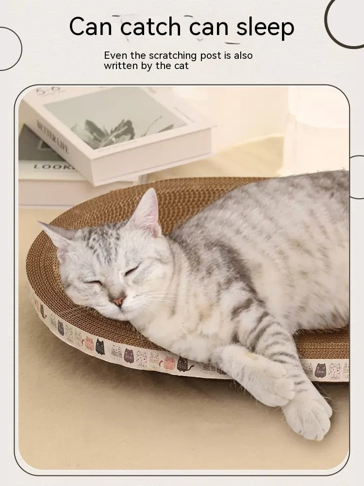 HKM-851795 Integrated Cat Scratch Board and Nest - Corrugated Paper, Multiple Sizes Available