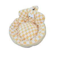HKM-852051 Cozy Round Pet Bed for Dogs and Cats - Four Seasons Design, Multiple Colors Available