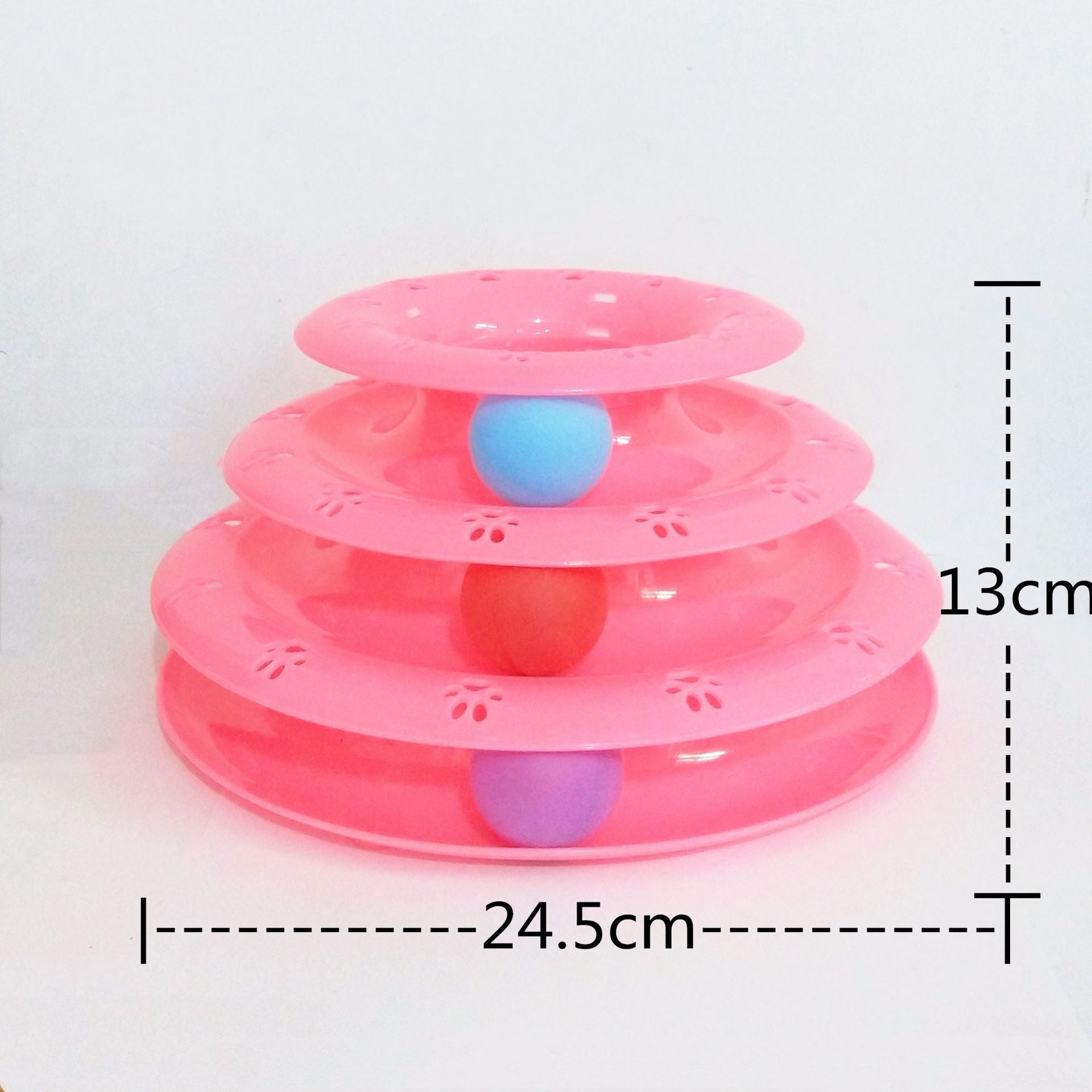 HKM-852115 Interactive Cat Turntable Toy - Engaging Learning Tool for Feline Fun (24.5*13cm)
