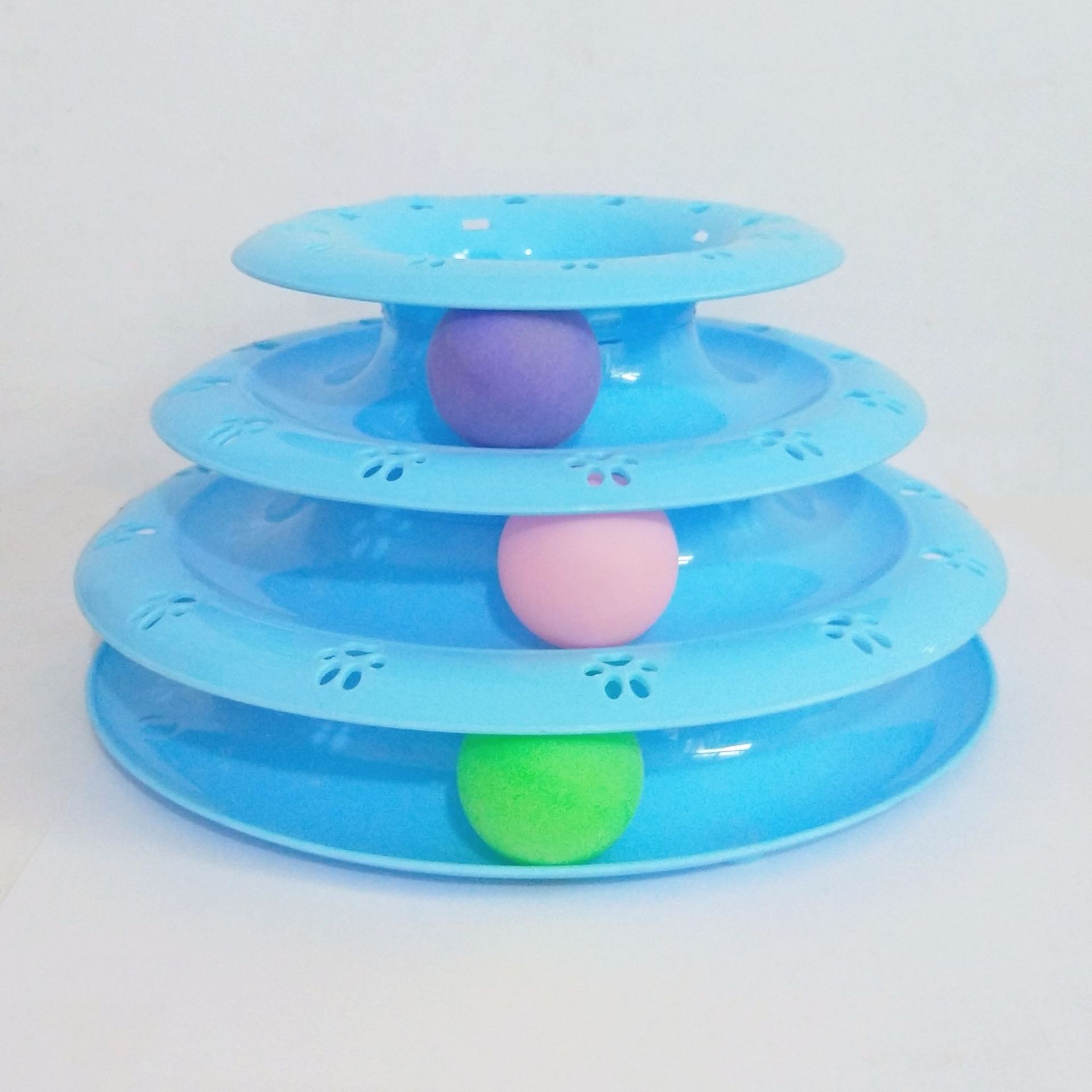 HKM-852115 Interactive Cat Turntable Toy - Engaging Learning Tool for Feline Fun (24.5*13cm)