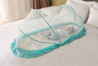 HKM-852243 Foldable Mosquito Net for Baby Crib - Insect-Proof Cover for Newborns in Pink and Blue