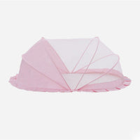 HKM-852243 Foldable Mosquito Net for Baby Crib - Insect-Proof Cover for Newborns in Pink and Blue