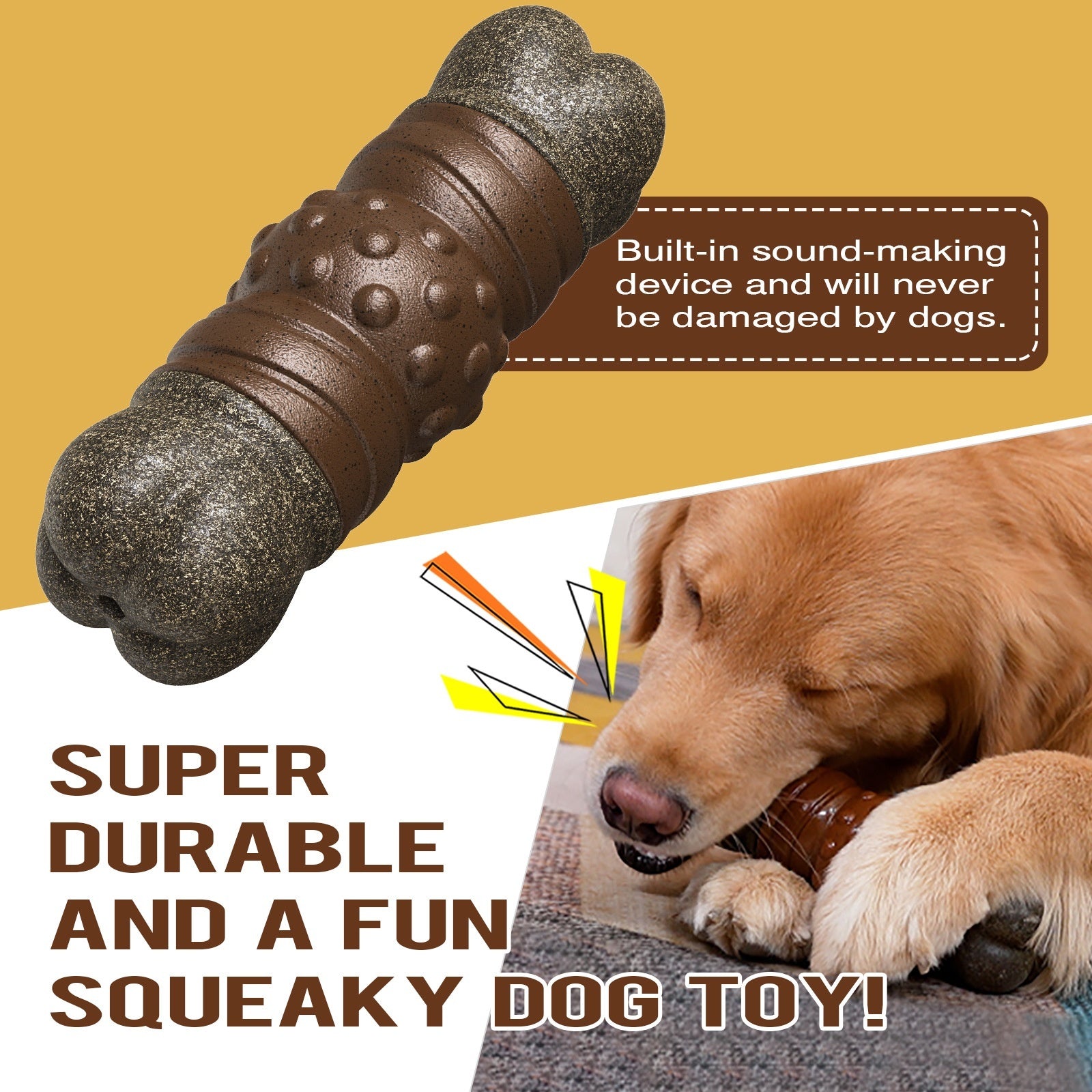HKM-852371 Sounding Bone Dog Toothbrush Molar Rod Toy