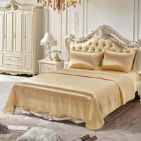 HKM-852691 Imitation Silk Polyester Bedding Set with Active Dyeing - 4 Pieces