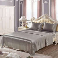 HKM-852691 Imitation Silk Polyester Bedding Set with Active Dyeing - 4 Pieces