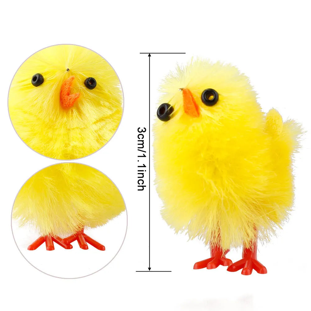 KTX-852755 Adorable Mini Plush Easter Chick Decorations for Home and Party Use, Ideal for All Ages