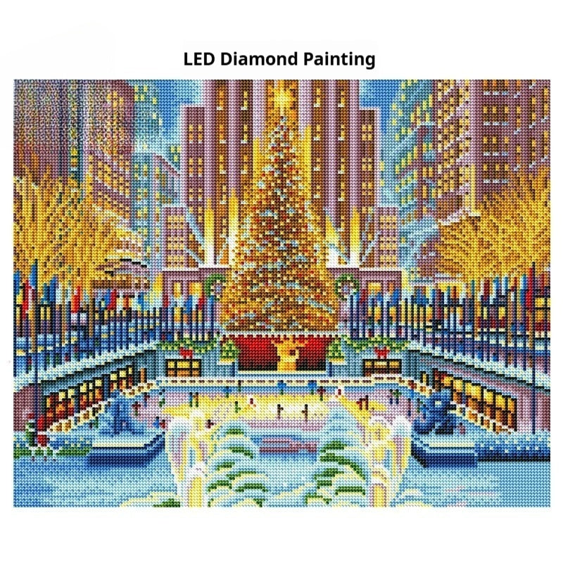 HKM-853011 DIY Full Diamond Painting Kit with Solid Wood Frame - 40X50cm Resin Drill Bits