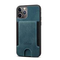 HKM-853011 Multi-Card Protective Holster Case for iPhone 12 Mini, 12, 12 Pro, 12 Pro Max, 11, 11 Pro, and 11 Pro Max - Handmade Design
