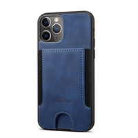 HKM-853011 Multi-Card Protective Holster Case for iPhone 12 Mini, 12, 12 Pro, 12 Pro Max, 11, 11 Pro, and 11 Pro Max - Handmade Design
