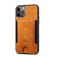 HKM-853011 Multi-Card Protective Holster Case for iPhone 12 Mini, 12, 12 Pro, 12 Pro Max, 11, 11 Pro, and 11 Pro Max - Handmade Design