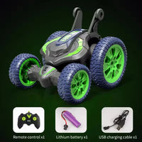 HKM-853331 Dual-Sided Remote Control Stunt Car with 360° Flipping and Folding Design