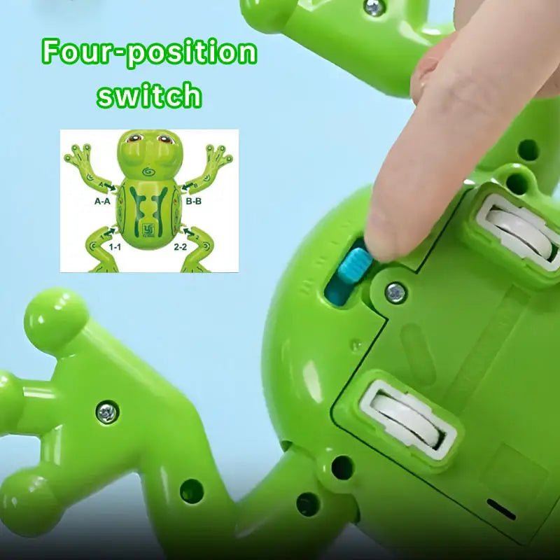 HKM-853715 Electric Frog Toy with Music and Colorful Lights - 360° Rotating, Obstacle Avoidance for Children
