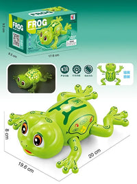 HKM-853715 Electric Frog Toy with Music and Colorful Lights - 360° Rotating, Obstacle Avoidance for Children