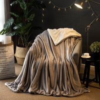 HKM-853843 Thick Flannel Sofa Cover Blanket - Soft and Breathable for All Seasons