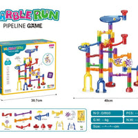 HKM-853907 Glow in the Dark Marble Race Track Building Set for Kids - Educational Construction Toy